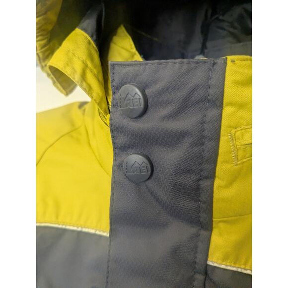 REI Boys 3-In-1 Jacket With Removable Zip Out Fleece Liner Size XS 6/7 Yellow - Picture 6 of 13